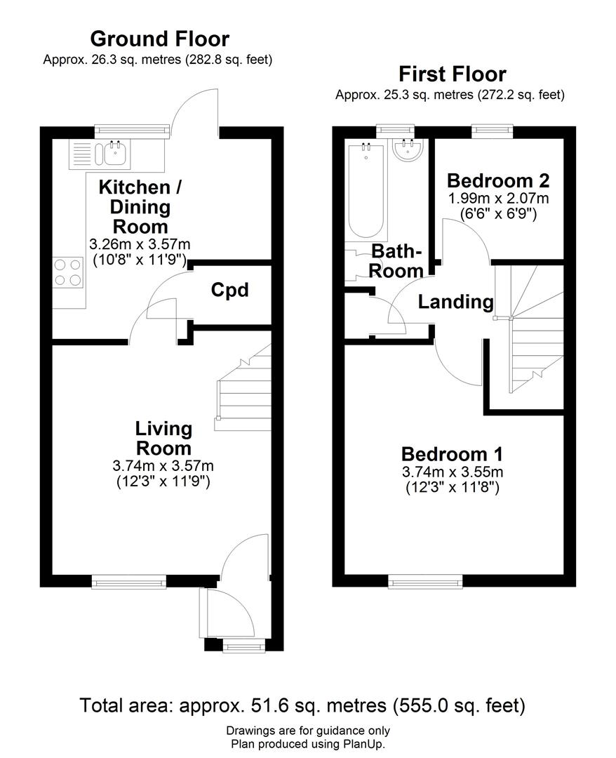 Floor plan The Rowans, Milton, Cambridge